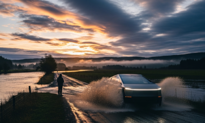 Tesla Cybertruck Rescue from Lake After 'Wade Mode' Mishap