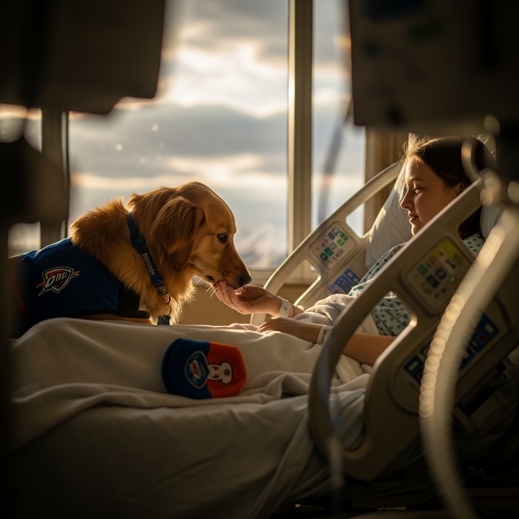 Bringing Thunder Spirit to Hospital Rooms with Therapy Dogs