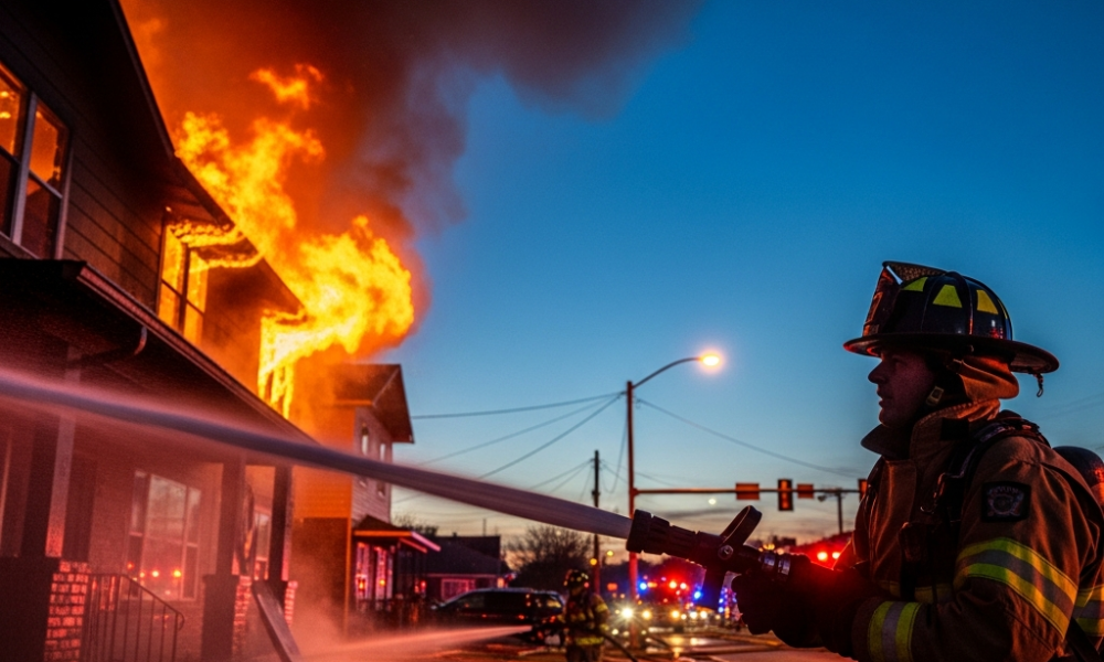 Firefighters Extinguish Overnight Blaze at Oklahoma City Duplex
