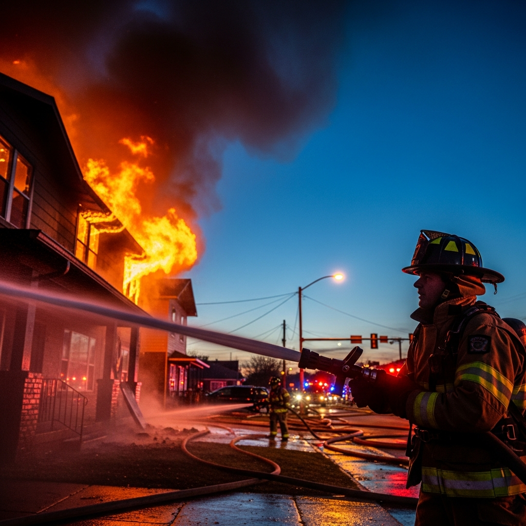 Firefighters Extinguish Overnight Blaze at Oklahoma City Duplex