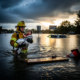 Heroic Firefighter Rescues Fawn from Raging Floodwaters in Indiana