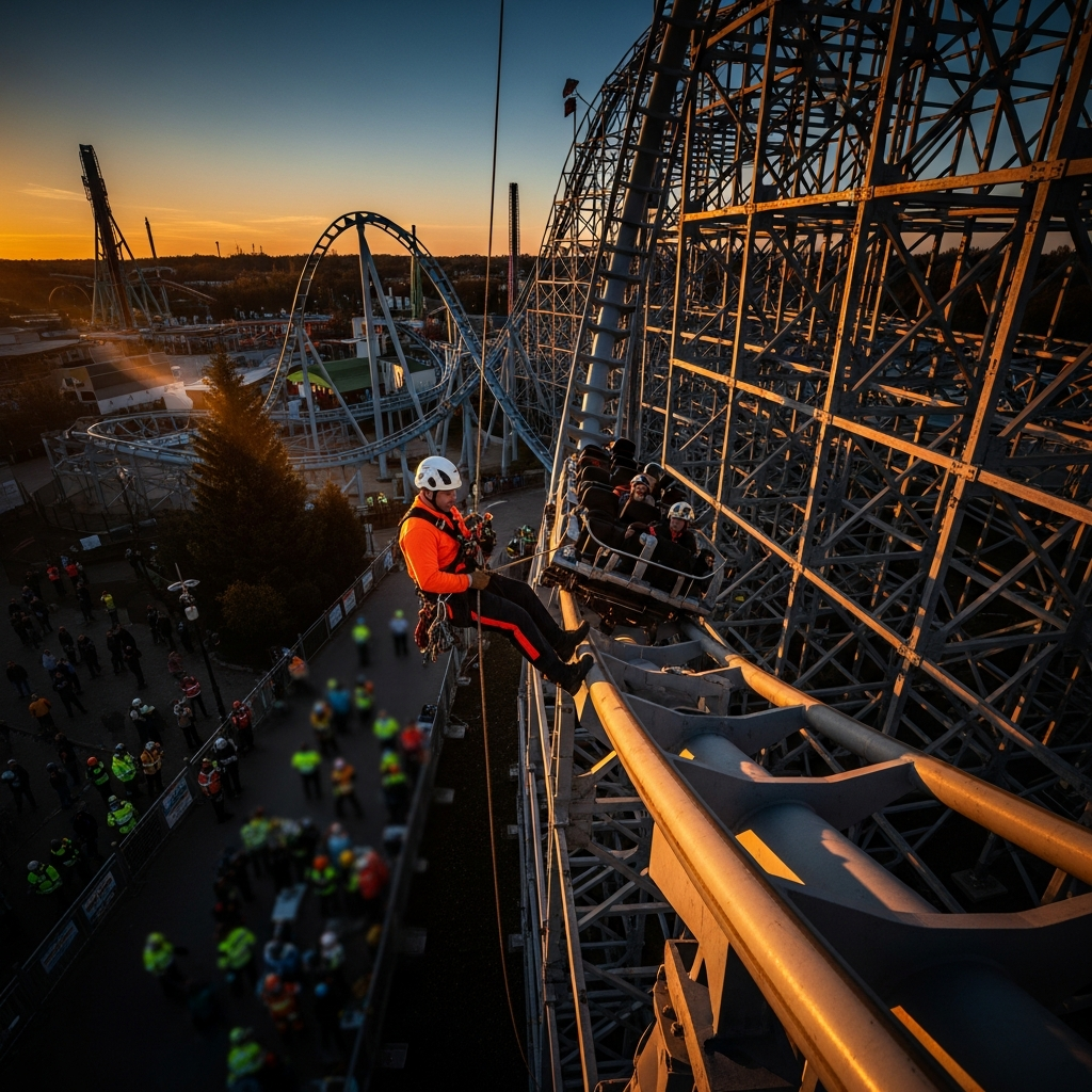 Eight Students Rescued from Texas Roller Coaster Malfunction